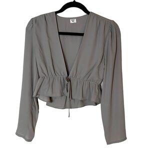 Aritzia - Sunday Best - Cropped Tie-Front Blouse